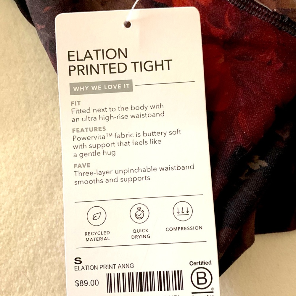 Athleta elation printed tight